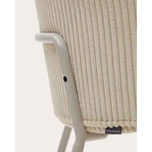 Kave Home YUNIA Corduroy Dining Chair, Beige