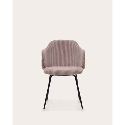 Kave Home Yunia Corduroy Dining Chair, Pink