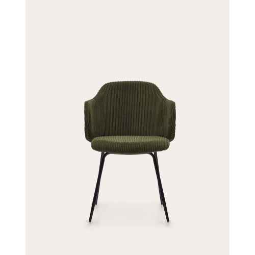 Kave Home YUNIA Corduroy Dining Chair, Green