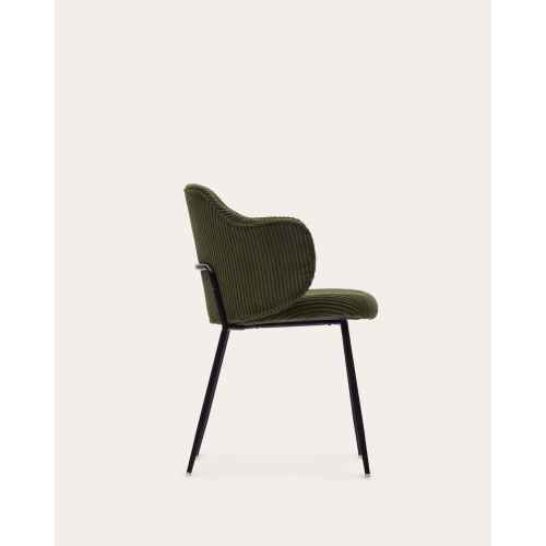 Kave Home YUNIA Corduroy Dining Chair, Green