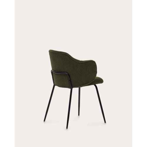 Kave Home YUNIA Corduroy Dining Chair, Green