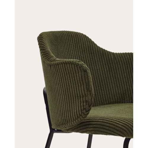 Kave Home YUNIA Corduroy Dining Chair, Green