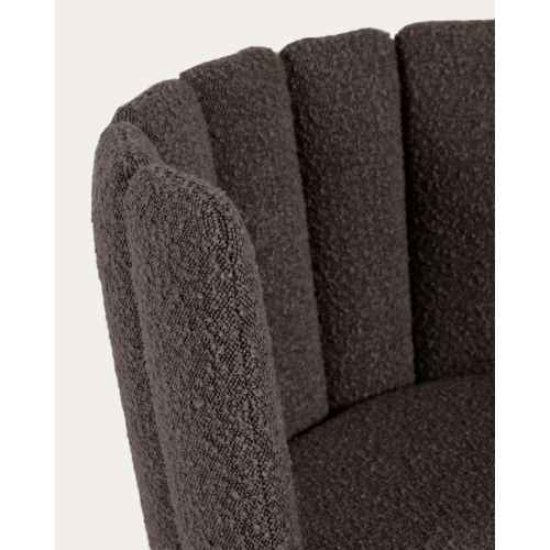 Kave Home ANIELA Boucle Dining Chair, Black