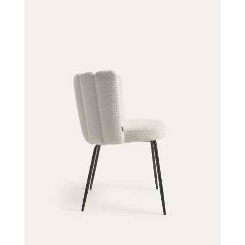 Kave Home Aniela Boucle Dining Chair, White