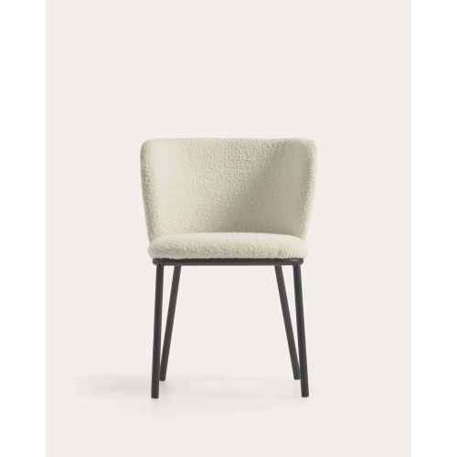 Kave Home CISELIA Boucle Dining Chair, White