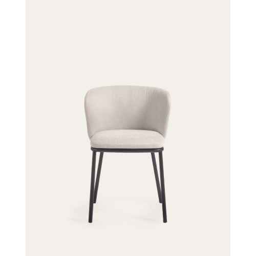 Kave Home CISELIA Chenille Dining Chair, Beige