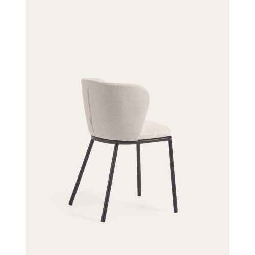 Kave Home Ciselia Chenille Dining Chair, Beige