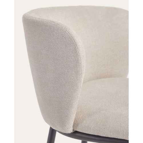 Kave Home Ciselia Chenille Dining Chair, Beige