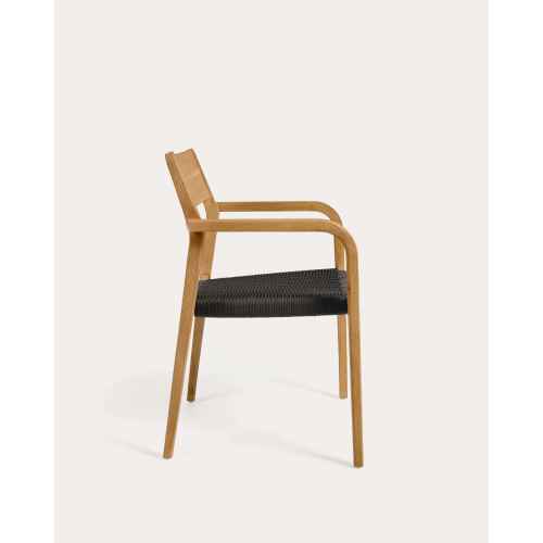 Kave Home Better Dining Chair, Black & Natural