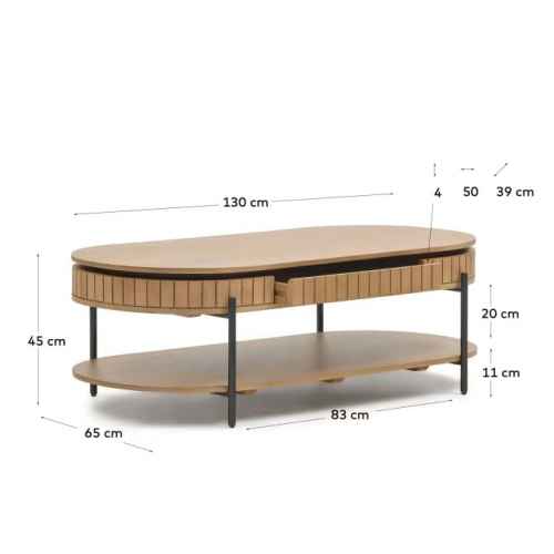 Kave Home LICIA Coffee Table, 130cm