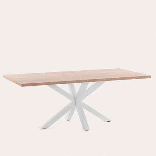 Kave Home Argo Dining Table, Natural & White, 1.8m