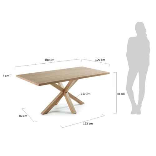 Kave Home Argo Dining Table, Natural, 1.8m