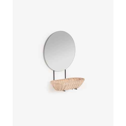 Kave Home Ebian Wall Mirror with Basket