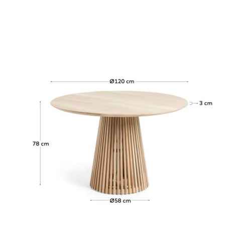 Kave Home Jeanette Solidwood Dining Table, Natural