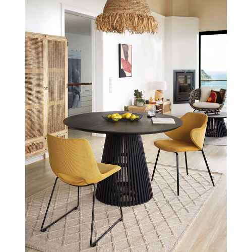 Kave Home Jeanette Solidwood Dining Table, Black