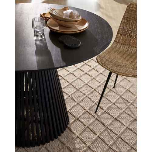 Kave Home Jeanette Solidwood Dining Table, Black