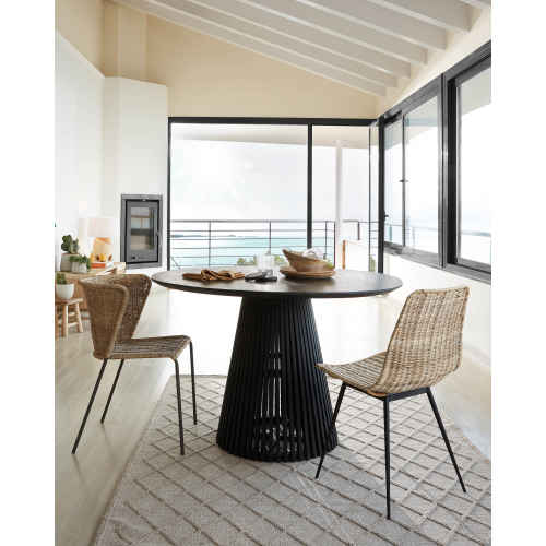 Kave Home Jeanette Solidwood Dining Table, Black