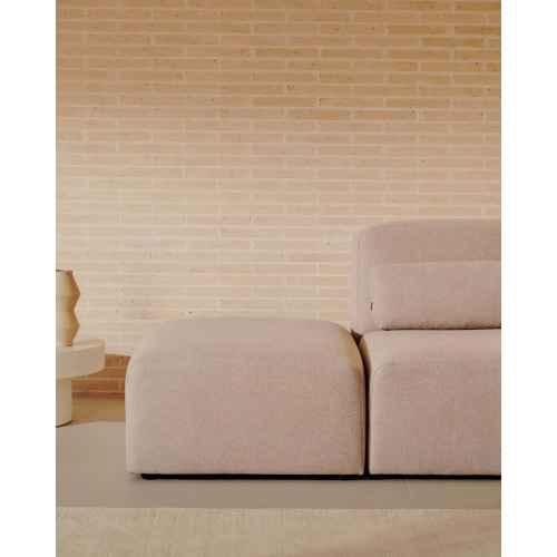 Kave Home NEOM Ottoman, Beige, 89x75x40