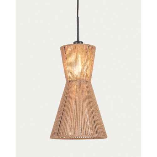 Kave Home Crista Jute Pendant Light Shade, 25x25x41cm