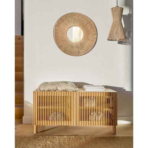 Kave Home Crista Jute Pendant Light Shade, 25x25x41cm