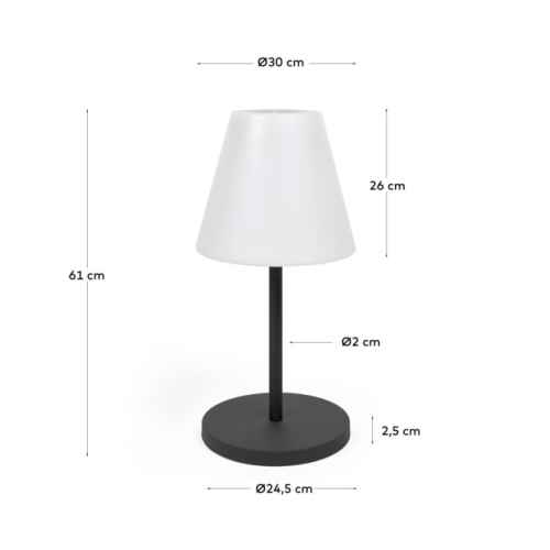 Kave Home AMARAY Table Lamp, Black