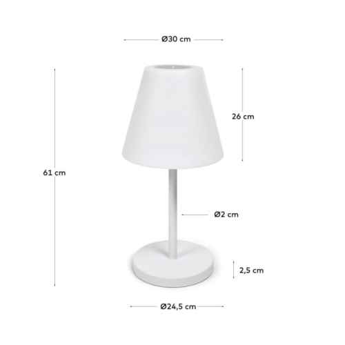 Kave Home Amaray Table Lamp, White