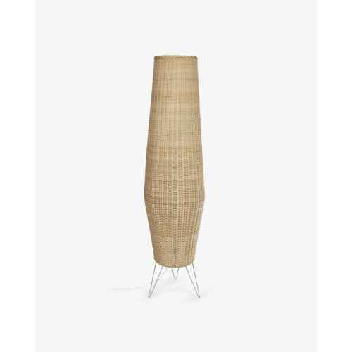 Kave Home Kamaria Rattan Floor Lamp, Tall