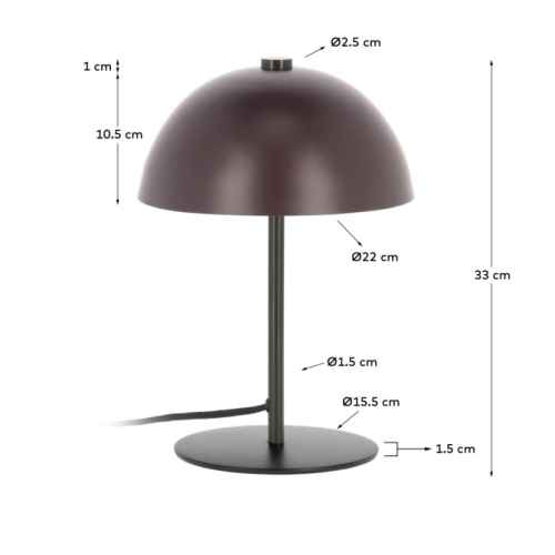 Kave Home Aleyla Table Lamp, Red