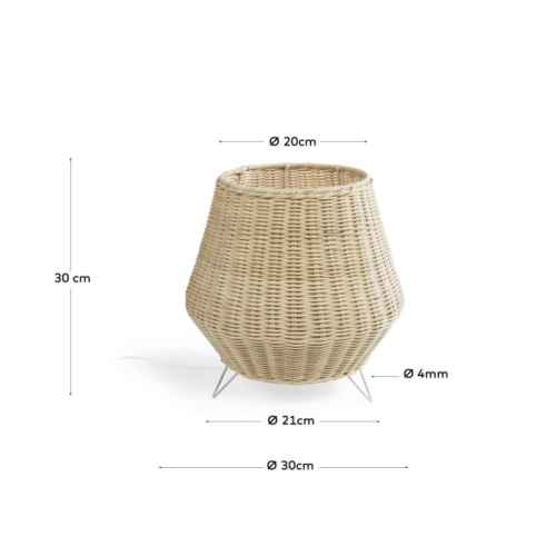 Kave Home Kamaria Rattan Table Lamp