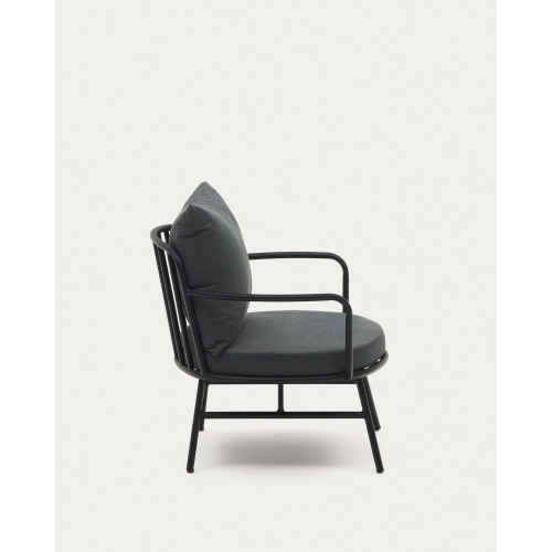 Kave Home Bramant Outdoor Armchair, Black