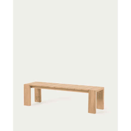 Kave Home Victoire Solid Teak Wood Bench, 215cm