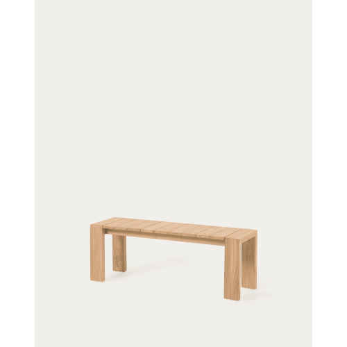 Kave Home Victoire Solid Teak Wood Bench, 135cm