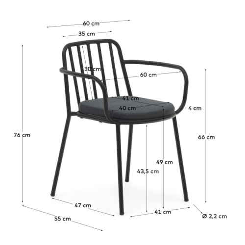 Kave Home Bramant Dining Chair, Black