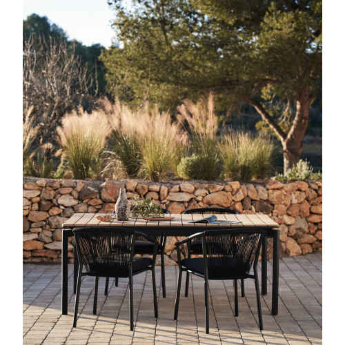 Kave Home Xelida Outdoor Dining Chair, Black, Set of 4