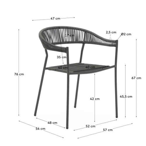 Kave Home Futadera Dining Chair, Grey