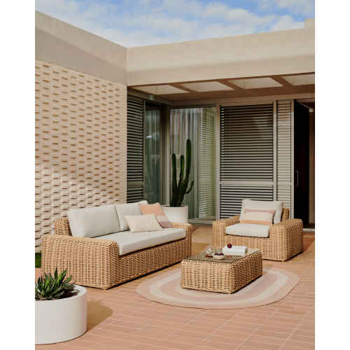 Kave Home Portlligat Faux Rattan Coffee Table