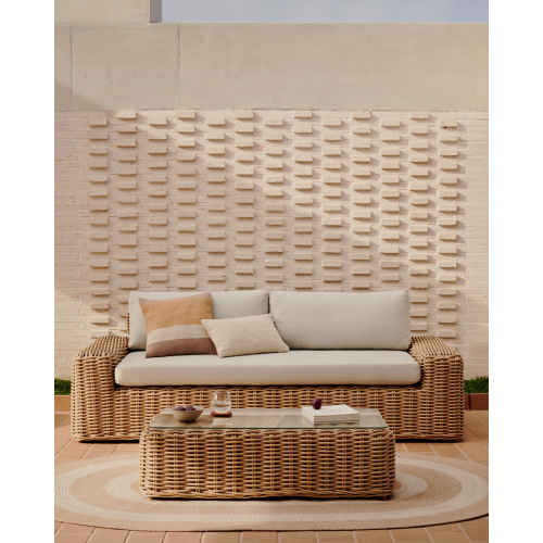 Kave Home Portlligat Faux Rattan Coffee Table