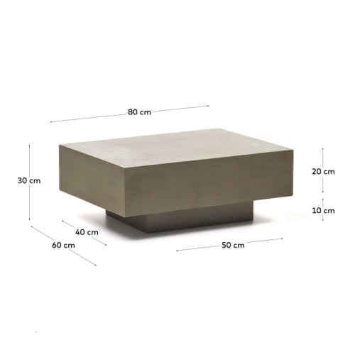 Kave Home Rustella Outdoor Cement Coffee Table