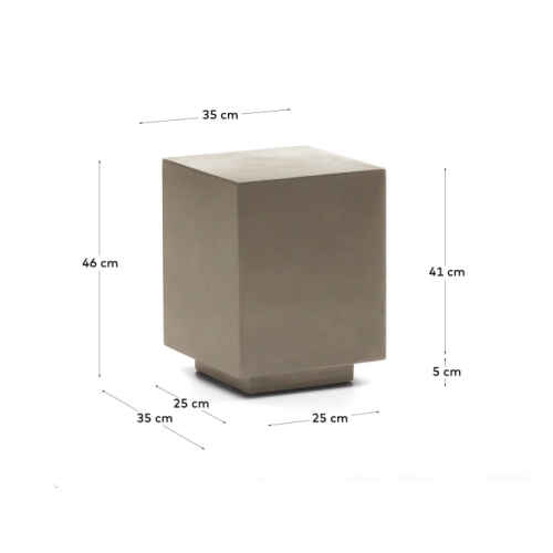 Kave Home Rustella Cement Side Table