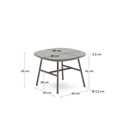 Kave Home Bramant Outdoor Side Table, Purple