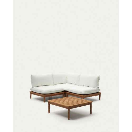 Kave Home Portitxol Outdoor Corner Sofa + Coffee Table Set, 180x180cm