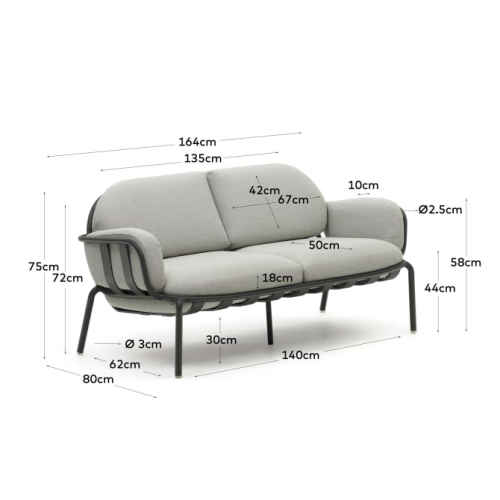 Kave Home Joncols 2-Seat Sofa