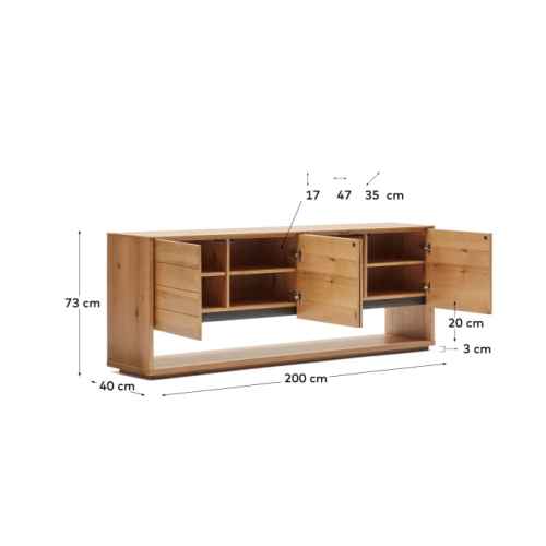 Kave Home Alguema Sideboard, 200x40x73cm