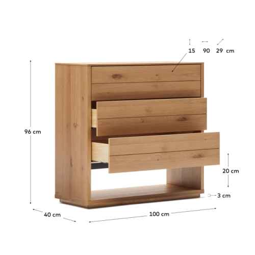 Kave Home Alguema Chest of 3 Drawers