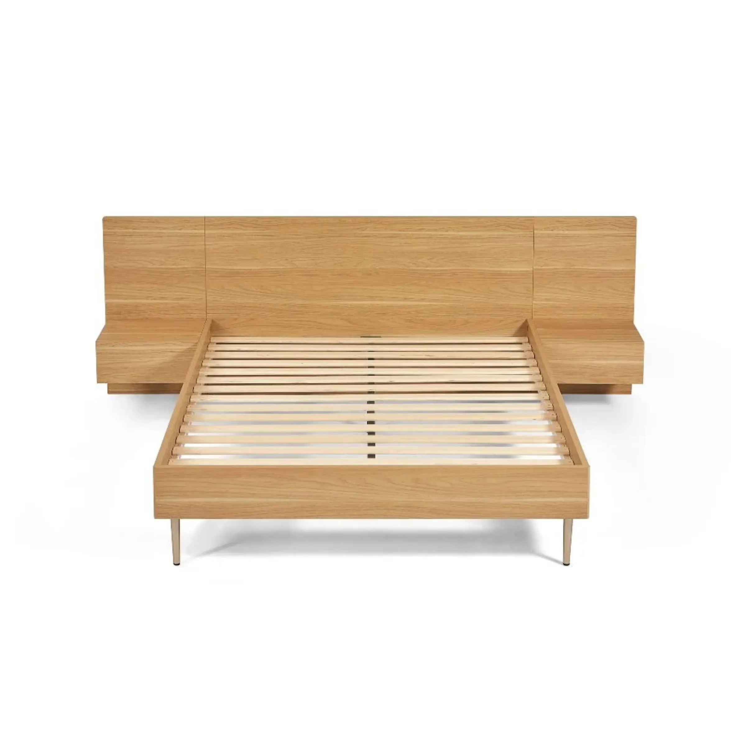 Lifely Eve Queen Bed Frame with 2 Bedside Tables Set