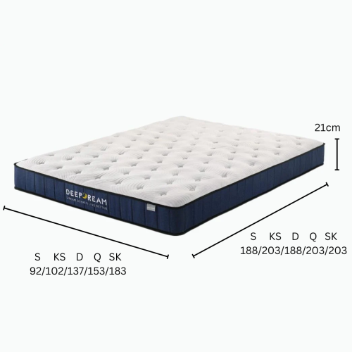 Lifely Deep Dream Infused Memory Foam Mattress, Queen, 153Wx203Lx21H cm