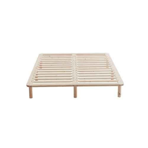 Lifely Cali Wooden Bed Base, Clear Pine, King Single, 117Wx208Lx30H cm