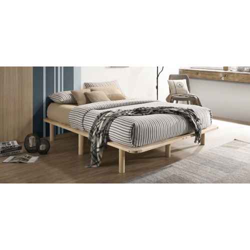 Lifely Cali Wooden Bed Base, Clear Pine, King Single, 117Wx208Lx30H cm