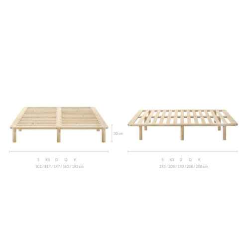 Lifely Cali Wooden Single Bed Base