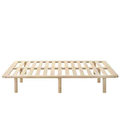 Lifely Cali Wooden Bed Base, Clear Pine, Super King, 193Wx208Lx30H cm